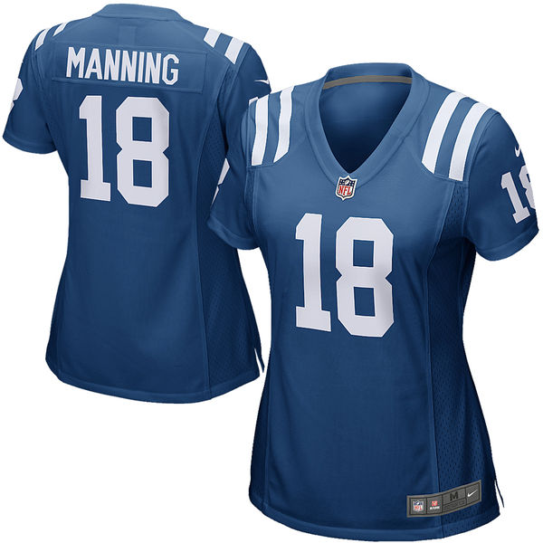 Women Indianapolis Colts #18 Peyton Manning Royal Retired Player Game Jersey Women Indianapolis Colts #18 Peyton Manning Royal Retired Player Game Jersey