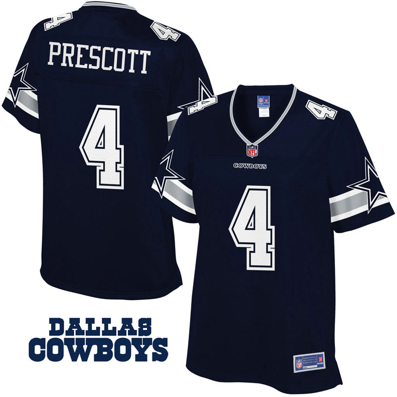Women Dallas Cowboys #4 Dak Prescott Navy Pro Line Player Jersey Women Dallas Cowboys #4 Dak Prescott Navy Pro Line Player Jersey