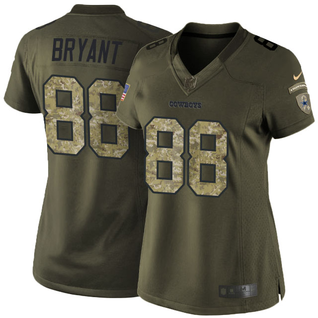 Women Dallas Cowboys #88 Dez Bryant Green Salute To Service Limited Jersey Women Dallas Cowboys #88 Dez Bryant Green Salute To Service Limited Jersey