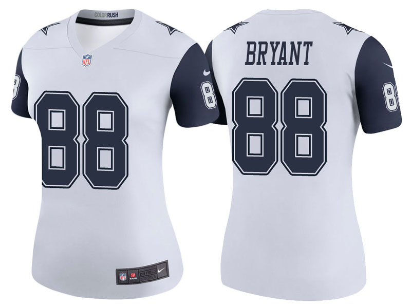 Women Dallas Cowboys #88 Dez Bryant White Color Rush Legend Jersey Women Dallas Cowboys #88 Dez Bryant White Color Rush Legend Jersey
