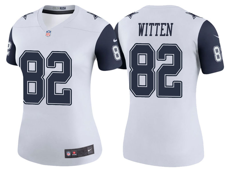 Women Dallas Cowboys #82 Jason Witten White Color Rush Legend Jersey Women Dallas Cowboys #82 Jason Witten White Color Rush Legend Jersey