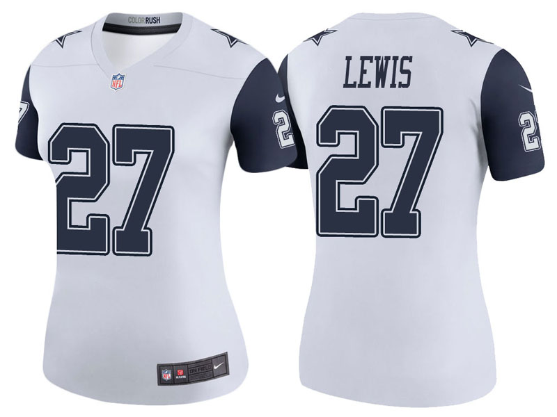 Women Dallas Cowboys #27 Jourdan Lewis White Color Rush Legend Jersey