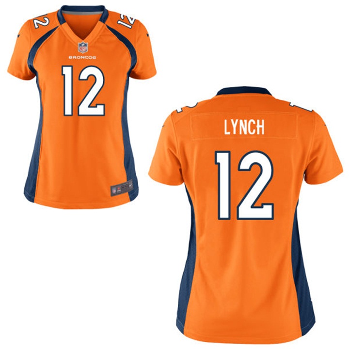Women Denver Broncos #12 Paxton Lynch Orange Game Jersey