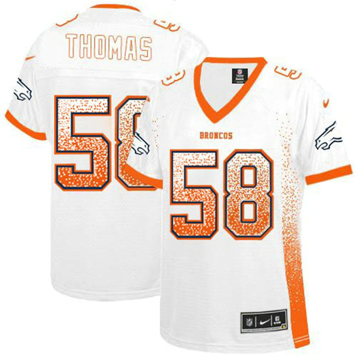 Women Denver Broncos #58 Von Miller White Drift Fashion Jersey Women Denver Broncos #58 Von Miller White Drift Fashion Jersey