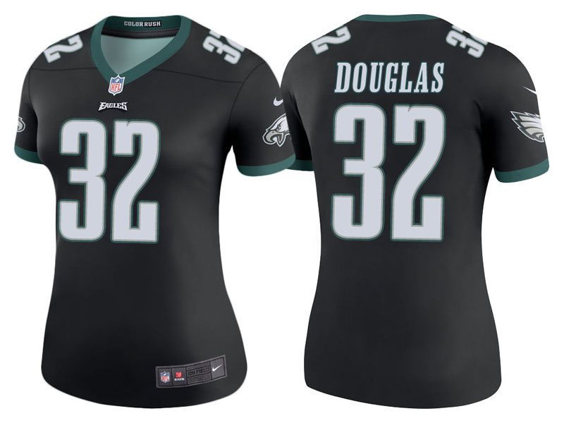 Women Philadelphia Eagles #32 Rasul Douglas Black Color Rush Legend Jersey Women Philadelphia Eagles #32 Rasul Douglas Black Color Rush Legend Jersey