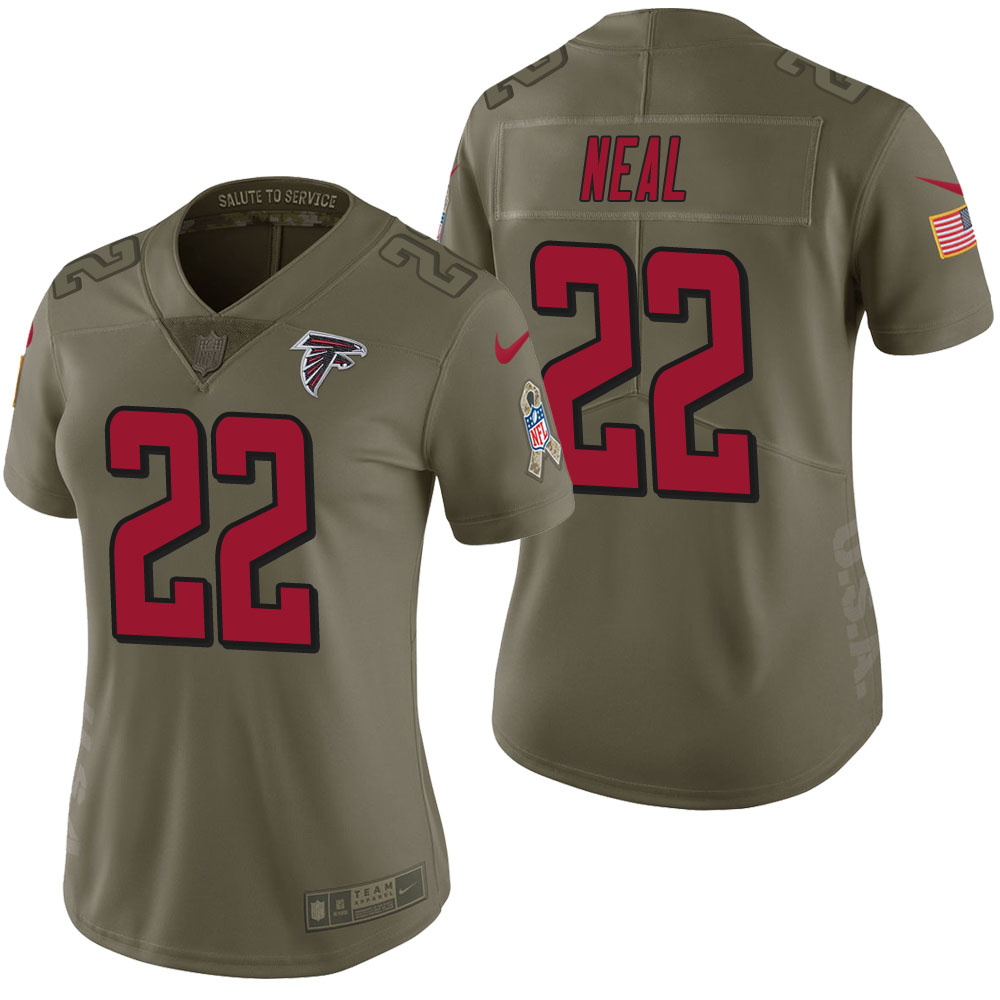 Women Atlanta Falcons Keanu Neal Olive 2017 Salute to Service Limited Jersey