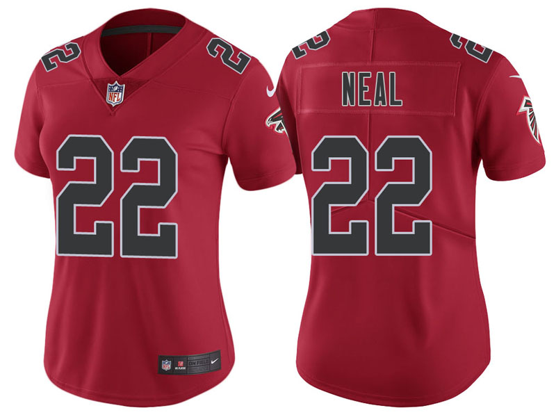 Women Atlanta Falcons #22 Keanu Neal Red Vapor Untouchable Color Rush Limited Jersey