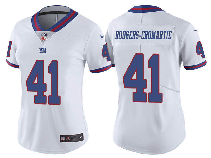 Women New York Giants #41 Dominique Rodgers-Cromartie White Vapor Untouchable Color Rush Limited Jersey