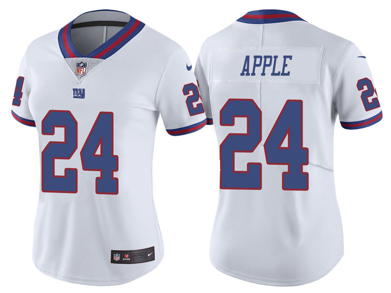 Women New York Giants #24 Eli Apple White Vapor Untouchable Color Rush Limited Jersey Women New York Giants #24 Eli Apple White Vapor Untouchable Color Rush Limited Jersey