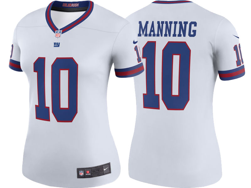 Women New York Giants #10 Eli Manning White Color Rush Legend Jersey Women New York Giants #10 Eli Manning White Color Rush Legend Jersey