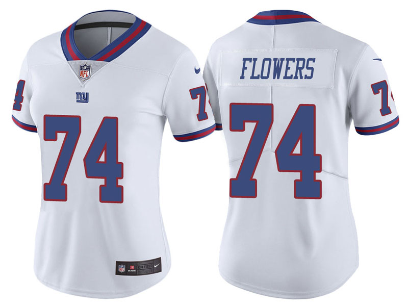Women New York Giants #74 Ereck Flowers White Vapor Untouchable Color Rush Limited Jersey Women New York Giants #74 Ereck Flowers White Vapor Untouchable Color Rush Limited Jersey