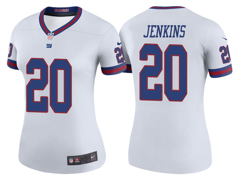 Women New York Giants #20 Janoris Jenkins White Color Rush Legend Jersey Women New York Giants #20 Janoris Jenkins White Color Rush Legend Jersey