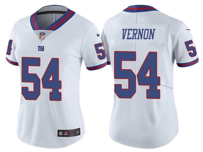 Women New York Giants #54 Olivier Vernon White Vapor Untouchable Color Rush Limited Jersey Women New York Giants #54 Olivier Vernon White Vapor Untouchable Color Rush Limited Jersey