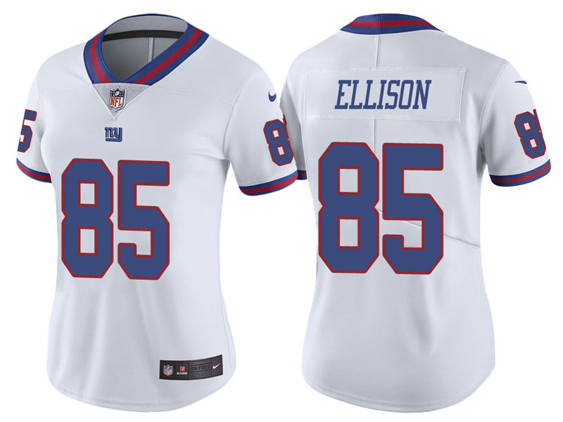 Women New York Giants #85 Rhett Ellison White Vapor Untouchable Color Rush Limited Jersey Women New York Giants #85 Rhett Ellison White Vapor Untouchable Color Rush Limited Jersey