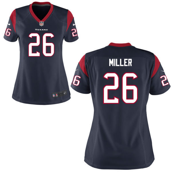 Women Houston Texans #26 Lamar Miller Navy Blue Game Jersey