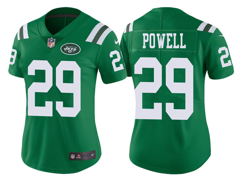 Women New York Jets #29 Bilal Powell Green Vapor Untouchable Color Rush Limited Jersey Women New York Jets #29 Bilal Powell Green Vapor Untouchable Color Rush Limited Jersey