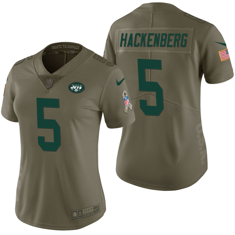 Women New York Jets #5 Christian Hackenberg Olive 2017 Salute to Service Limited Jersey Women New York Jets #5 Christian Hackenberg Olive 2017 Salute to Service Limited Jersey