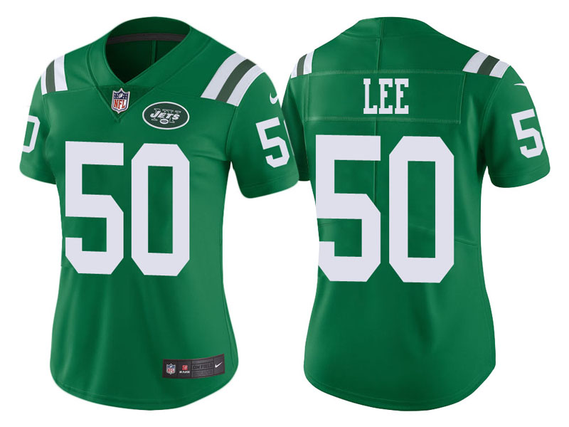 Women New York Jets #50 Darron Lee Green Vapor Untouchable Color Rush Limited Jersey Women New York Jets #50 Darron Lee Green Vapor Untouchable Color Rush Limited Jersey