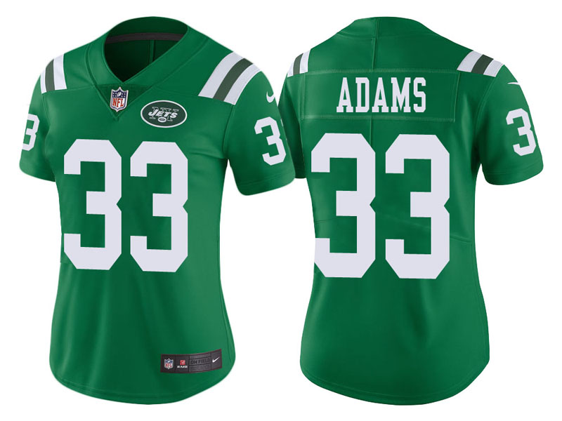 Women New York Jets #33 Jamal Adams Green Vapor Untouchable Color Rush Limited Jersey Women New York Jets #33 Jamal Adams Green Vapor Untouchable Color Rush Limited Jersey