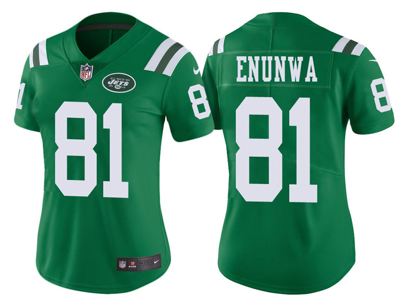Women New York Jets #81 Quincy Enunwa Green Vapor Untouchable Color Rush Limited Jersey Women New York Jets #81 Quincy Enunwa Green Vapor Untouchable Color Rush Limited Jersey