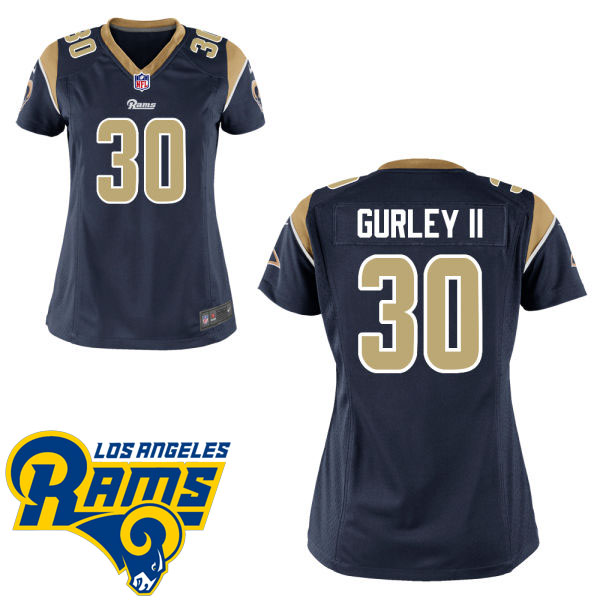 Women Los Angeles Rams #30 Todd Gurley II Navy Blue Game Jersey Women Los Angeles Rams #30 Todd Gurley II Navy Blue Game Jersey