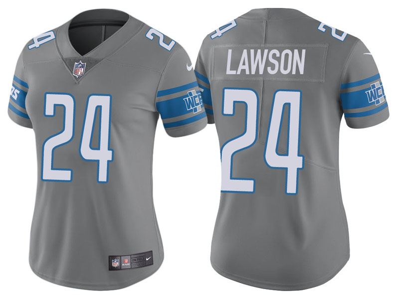 Women Detroit Lions #24 Nevin Lawson Nevin Lawson Vapor Untouchable Color Rush Limited Jersey