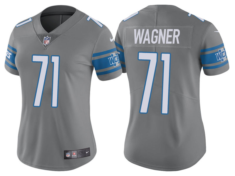 Women Detroit Lions #71 Rick Wagner Steel Vapor Untouchable Color Rush Limited Jersey Women Detroit Lions #71 Rick Wagner Steel Vapor Untouchable Color Rush Limited Jersey