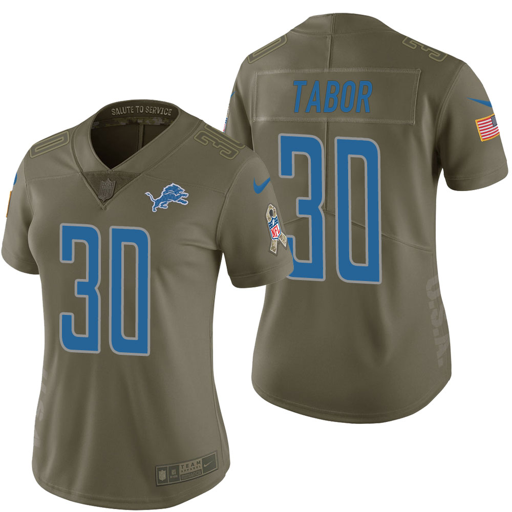 Women Detroit Lions #30 Teez Tabor Olive 2017 Salute to Service Limited Jersey Women Detroit Lions #30 Teez Tabor Olive 2017 Salute to Service Limited Jersey