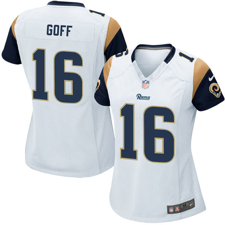 Women Los Angeles Rams #16 Jared Goff White Game Jersey Women Los Angeles Rams #16 Jared Goff White Game Jersey