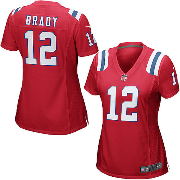 Women New England Patriots #12 Tom Brady Red Game Jersey Women New England Patriots #12 Tom Brady Red Game Jersey