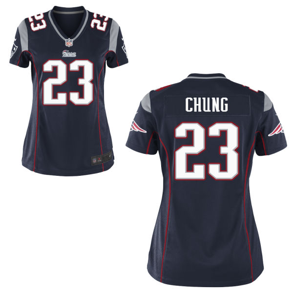 Women New England Patriots #23 Patrick Chung Navy Game Jersey Women New England Patriots #23 Patrick Chung Navy Game Jersey