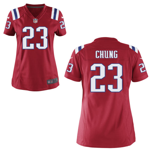 Women New England Patriots #23 Patrick Chung Red Throwback Game Jersey Women New England Patriots #23 Patrick Chung Red Throwback Game Jersey