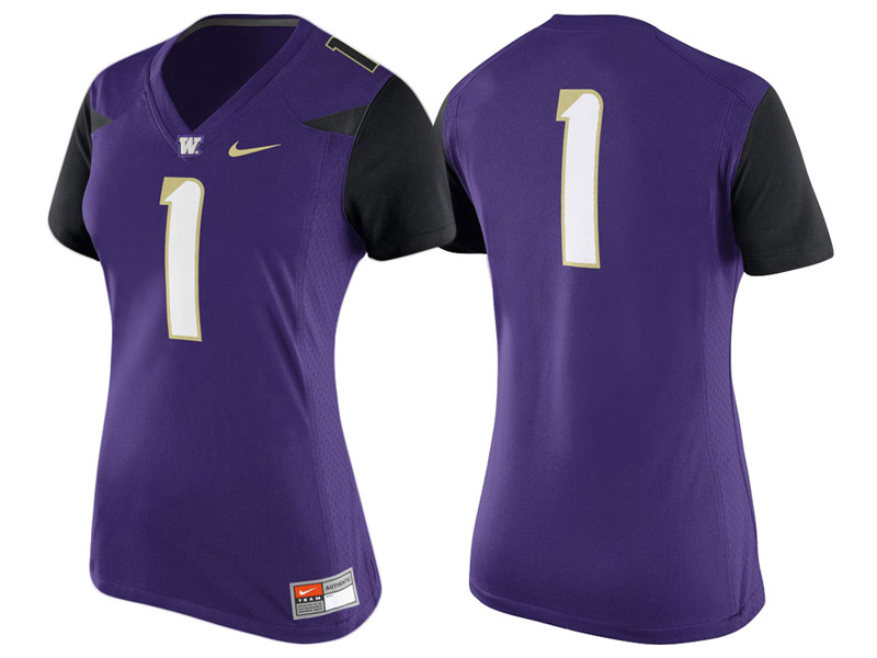 Women Washington Huskies #1 Purple Game College Football Jersey Women Washington Huskies #1 Purple Game College Football Jersey