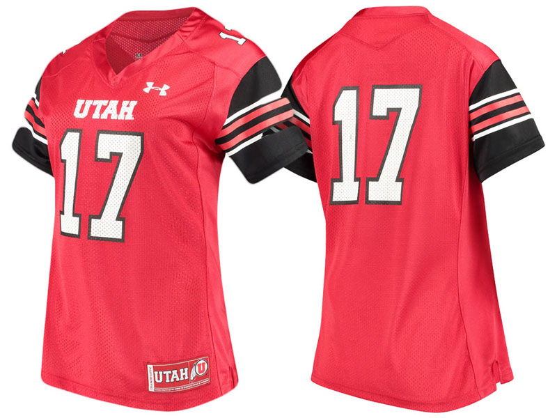 Women Utah Utes #17 Red Replica Performance College Football Jersey Women Utah Utes #17 Red Replica Performance College Football Jersey