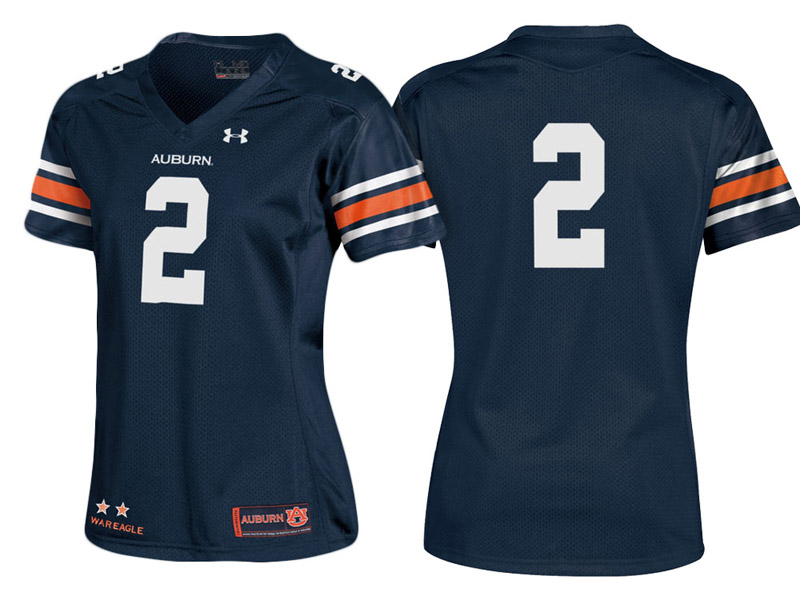 Women Auburn Tigers #2 Navy Replica College Football Jersey Women Auburn Tigers #2 Navy Replica College Football Jersey