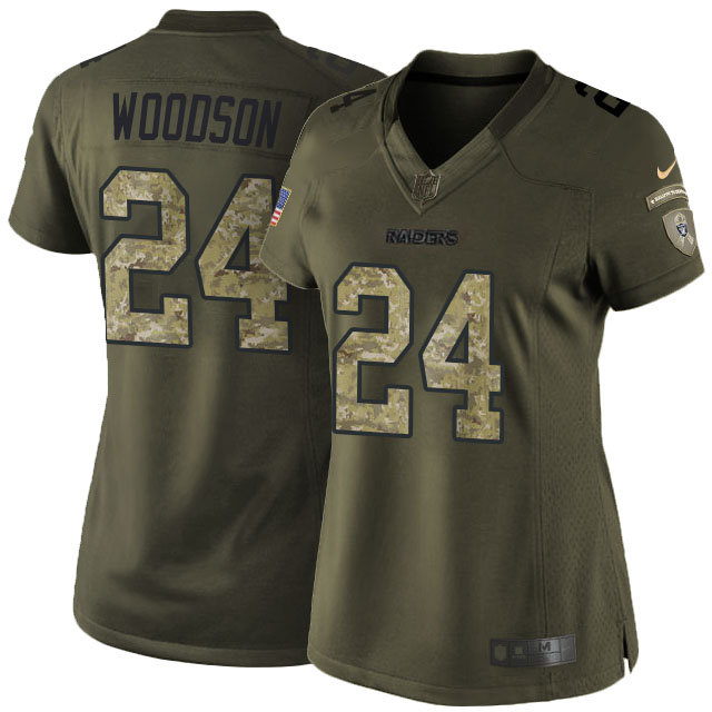 Women Oakland Raiders #24 Charles Woodson Salute to Service Limited Jersey Women Oakland Raiders #24 Charles Woodson Salute to Service Limited Jersey