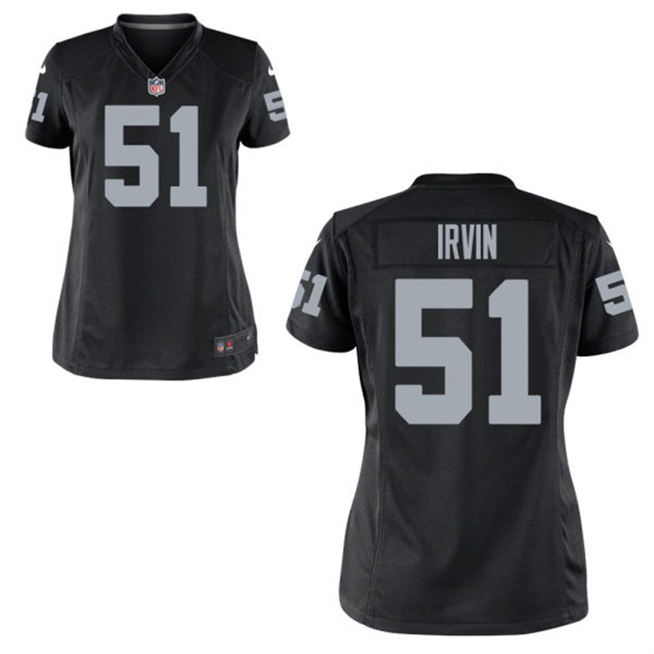 Women Oakland Raiders #51 Bruce Irvin Black Game Jersey