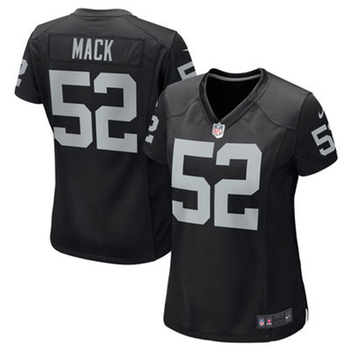 Women Oakland Raiders #52 Khalil Mack Black Game Jersey Women Oakland Raiders #52 Khalil Mack Black Game Jersey