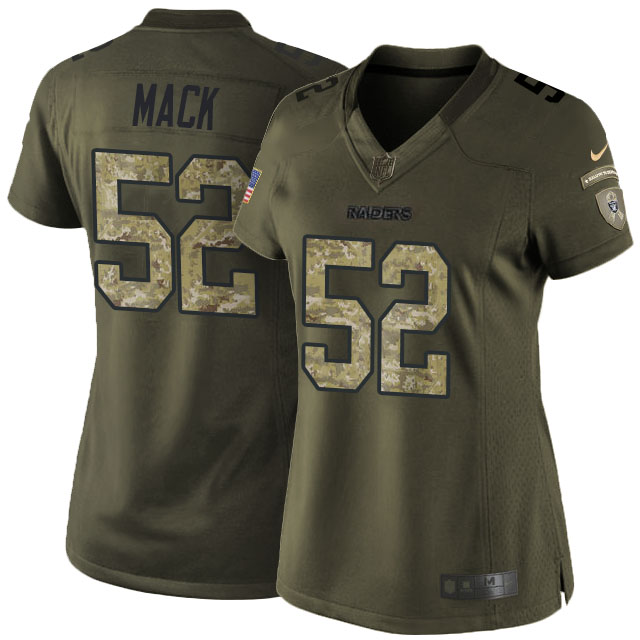Women Oakland Raiders #52 Khalil Mack Salute to Service Limited Jersey Women Oakland Raiders #52 Khalil Mack Salute to Service Limited Jersey