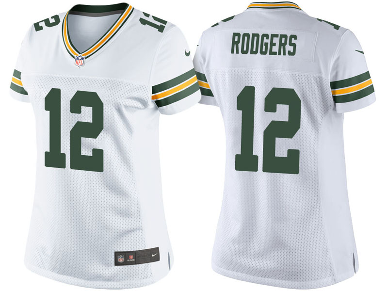 Women Green Bay Packers #12 Aaron Rodgers White Vapor Untouchable Limited Jersey Women Green Bay Packers #12 Aaron Rodgers White Vapor Untouchable Limited Jersey