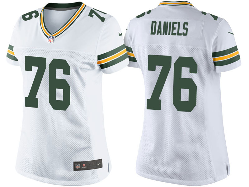 Women Green Bay Packers #76 Mike Daniels White Vapor Untouchable Limited Jersey