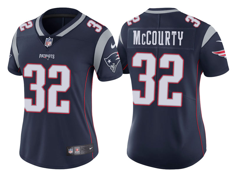 Women New England Patriots #32 Devin McCourty Navy Vapor Untouchable Limited Jersey