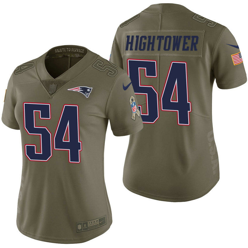 Women New England Patriots Dont'a Hightower Olive 2017 Salute to Service Limited Jersey Women New England Patriots Dont'a Hightower Olive 2017 Salute to Service Limited Jersey