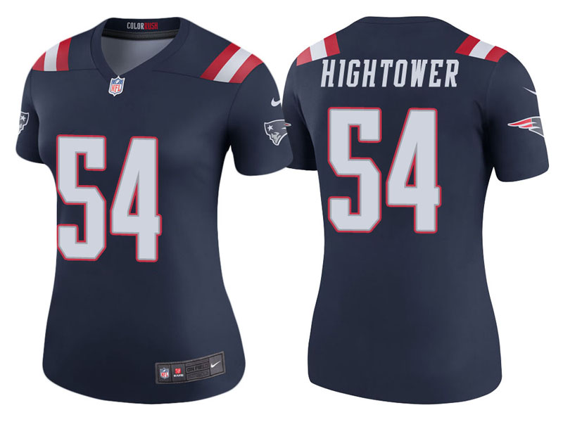 Women New England Patriots #54 Dont'a Hightower Navy Color Rush Legend Jersey Women New England Patriots #54 Dont'a Hightower Navy Color Rush Legend Jersey