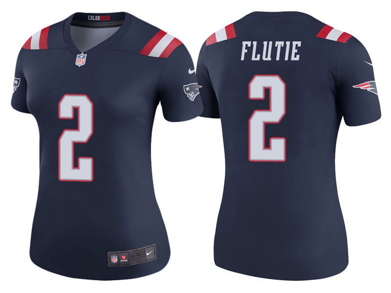 Women New England Patriots #2 Doug Flutie Navy Color Rush Legend Jersey Women New England Patriots #2 Doug Flutie Navy Color Rush Legend Jersey