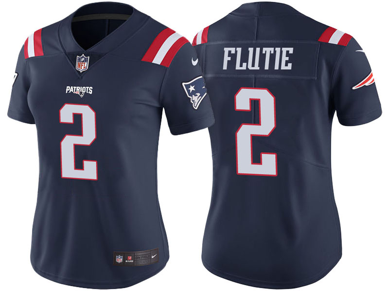 Women New England Patriots #2 Doug Flutie Navy Vapor Untouchable Color Rush Limited Jersey Women New England Patriots #2 Doug Flutie Navy Vapor Untouchable Color Rush Limited Jersey