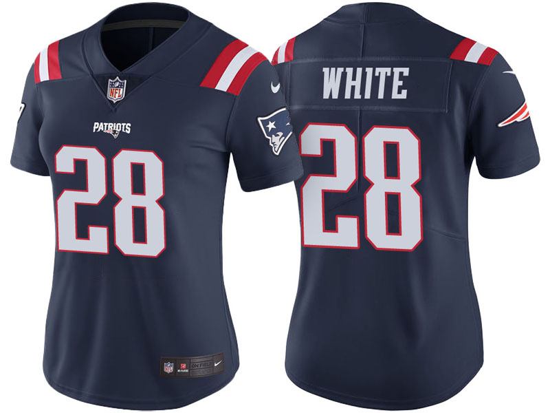 Women New England Patriots #28 James White Navy Vapor Untouchable Color Rush Limited Jersey Women New England Patriots #28 James White Navy Vapor Untouchable Color Rush Limited Jersey