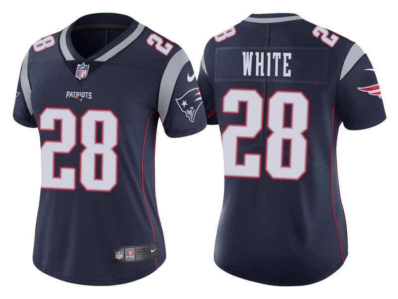 Women New England Patriots #28 James White Navy Vapor Untouchable Limited Jersey Women New England Patriots #28 James White Navy Vapor Untouchable Limited Jersey
