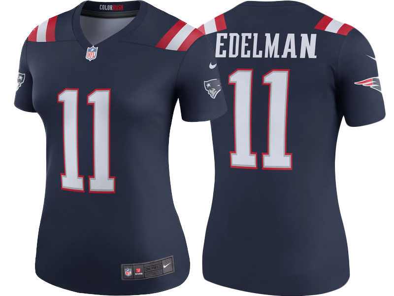 Women New England Patriots #11 Julian Edelman Navy Color Rush Legend Jersey Women New England Patriots #11 Julian Edelman Navy Color Rush Legend Jersey