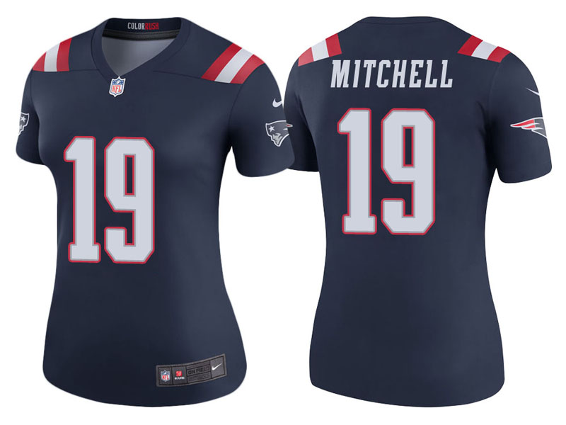 Women New England Patriots #19 Malcolm Mitchell Navy Color Rush Legend Jersey Women New England Patriots #19 Malcolm Mitchell Navy Color Rush Legend Jersey